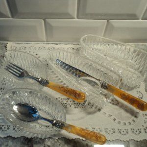 crystal cutlery tray caddies 4 pcs